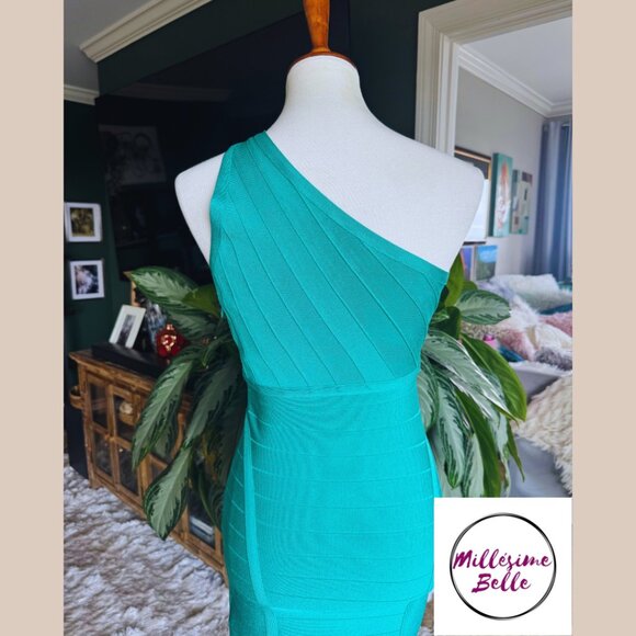 Bebe Bodycon Turquoise Dress - Picture 7 of 10